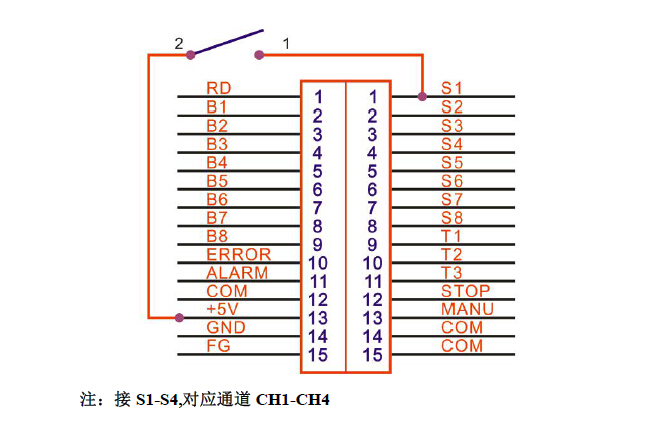 脚踏开关接线图示